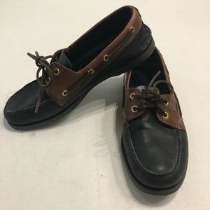SPERRY AUTHENTIC ORIGINAL BLACK/AMARETTO BOAT SHOE